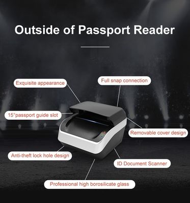 Lector de tarjetas RFID Quiosco Interfaz USB 2.0 y tamaño de ventana de 127 mm*88 mm para escaneo seguro