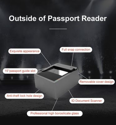 Lector de pasaportes Sinosecu Escaneador de código QR de identificación nacional con resolución óptica de 2592x1944
