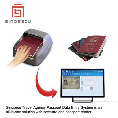 Sistema de entrada de datos de pasaportes fácil de usar Software y lector para registrar datos fácilmente