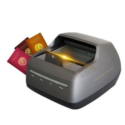 Lector de identificación OCR de página completa y escáner de tarjetas de identificación SDK con software de lector de OCR de pasaportes negro