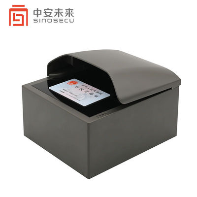 Lector de pasaportes RFID de autoservicio de 500 DPI OCR con diseño gris negro y escaneo rápido
