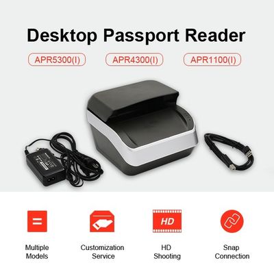 Cruces fronterizos Aduanas biométricas NFC MRZ OCR Lector de pasaportes con soporte
