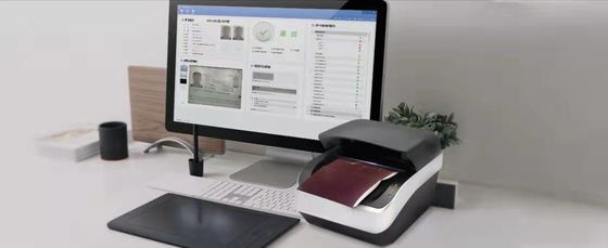Cruces fronterizos Aduanas biométricas NFC MRZ OCR Lector de pasaportes con soporte