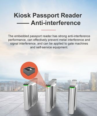 MRZ OCR Passport Reader OEM con resolución de 400DPI y software SDK fácil de integrar