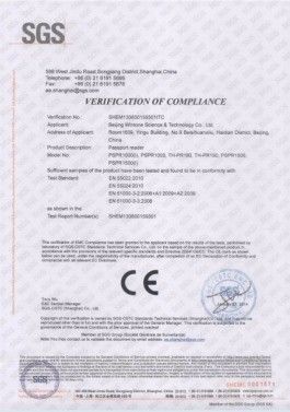 Escaneador de pasaportes Quiosco para huéspedes de hotel Registro de entrada Escaneador de documentos Ventana Tamaño 127mm*88mm