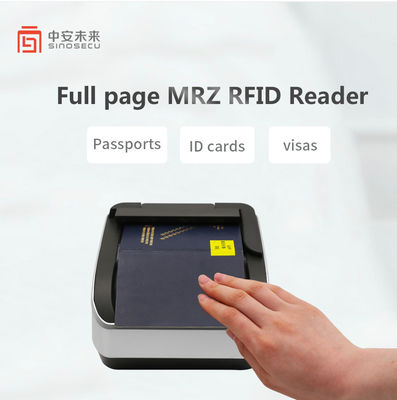 Lector óptico de tarjetas de identificación Lector de hoteles Sinosecu OCR MRZ Lector de código de barras de pasaportes