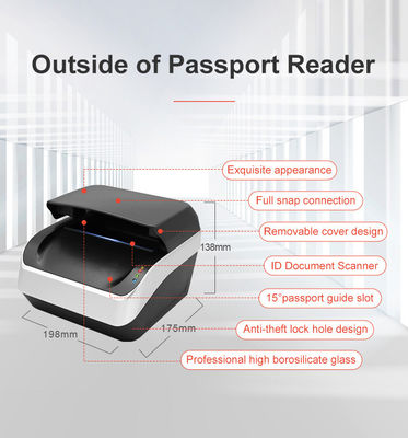 Lector de pasaportes sin contacto de página completa